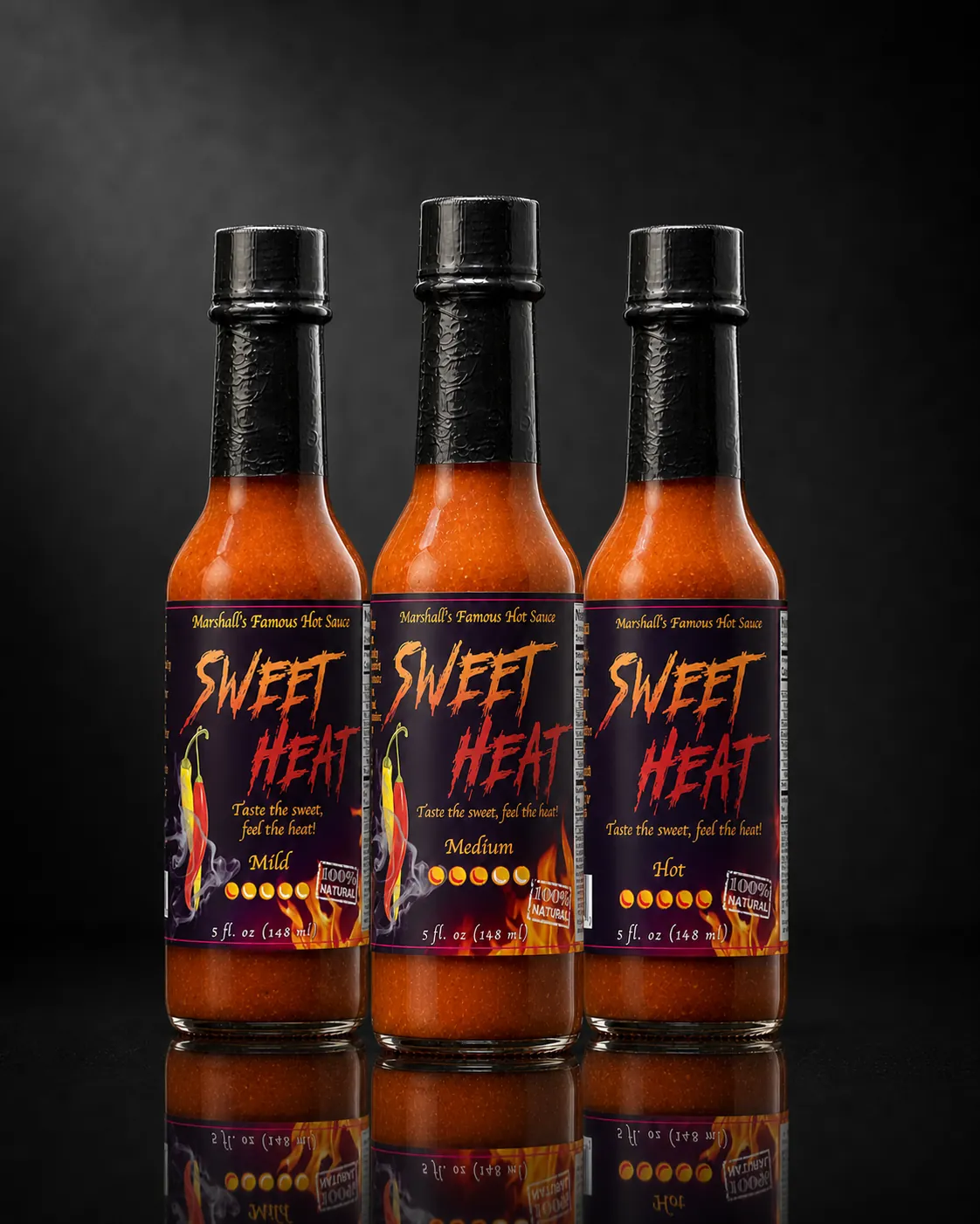 Sweet Heat in Mild, Medium and Hot
